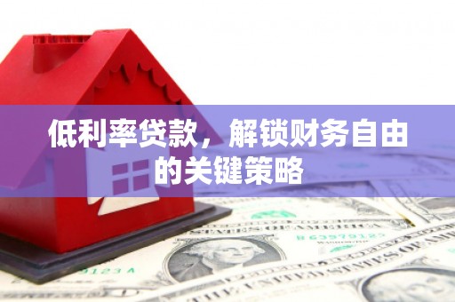 白塔低利率贷款，解锁财务自由的关键策略