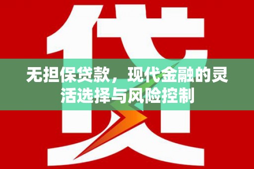 白塔无担保贷款，现代金融的灵活选择与风险控制